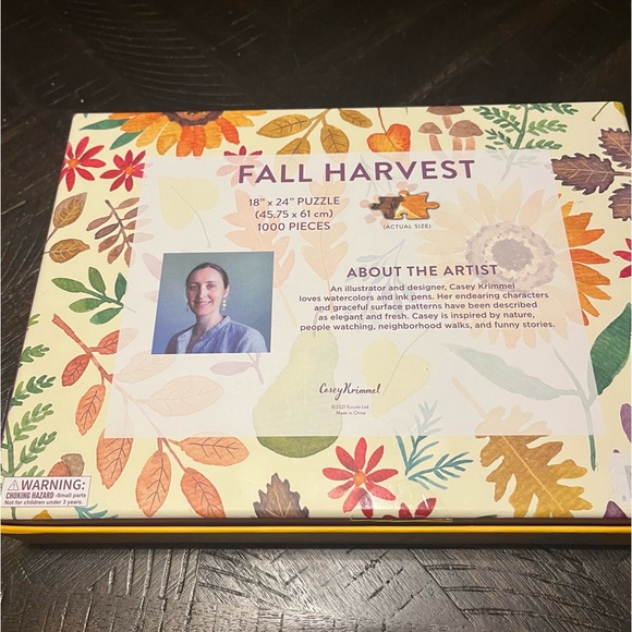 Fall Harvest 1000 Piece Puzzle Artist Casey Krimmel Eccolo Ltd Puzzles - Picture 4 of 4